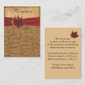 Autumn Leaves, FAUX Burlap Enclosure Kaart (Voorkant / Achterkant)