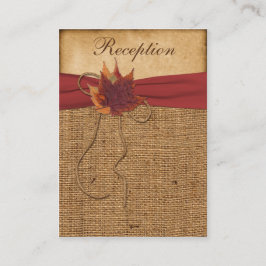 Autumn Leaves, FAUX Burlap Enclosure Kaart