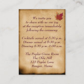 Autumn Leaves, FAUX Burlap Enclosure Kaart - Wijn (Achterkant)