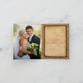 Autumn Leaves, FAUX Burlap FOTO Hartelijk dank Bedankkaart (Binnen)