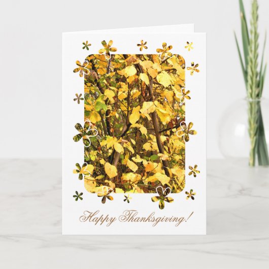 AUTUMN LEAVES FEESTDAGEN KAART (Voorkant)