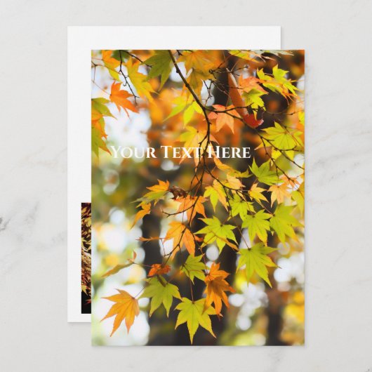 Autumn Leaves [Flat Card] Aankondiging (Voorkant / Achterkant)