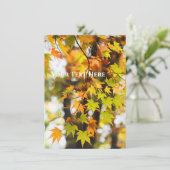 Autumn Leaves [Flat Card] Aankondiging (Staand voorkant)