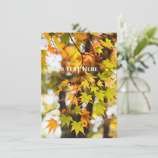 Autumn Leaves [Flat Card] Aankondiging (Staand voorkant)