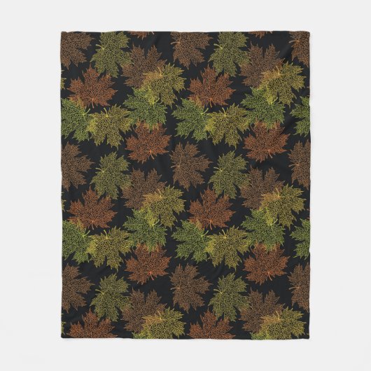 Autumn Leaves Fleece Blanket (Voorkant)