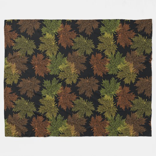 Autumn Leaves Fleece Blanket (Voorkant (Horizontaal))
