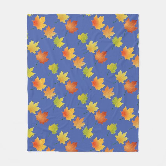 Autumn Leaves Fleece Blanket Deken (Voorkant)