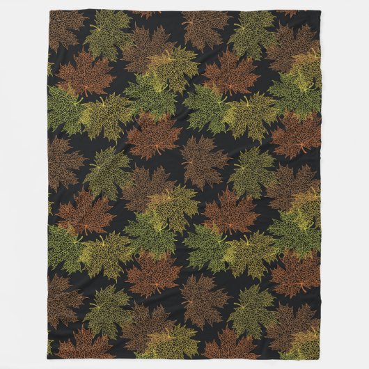 Autumn Leaves Fleece Blanket Deken (Voorkant)