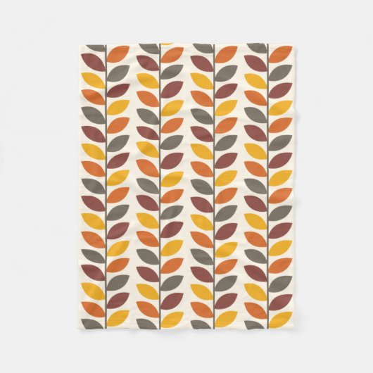Autumn Leaves Fleece Deken (Voorkant)