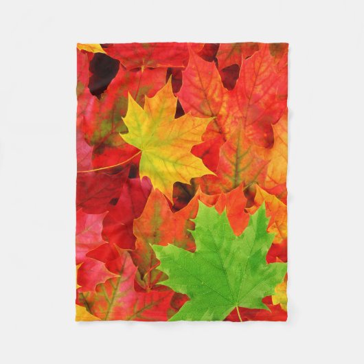 Autumn Leaves Fleece Deken (Voorkant)