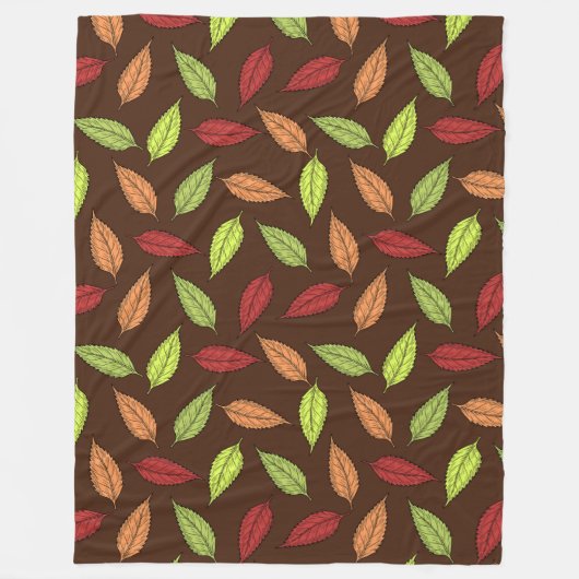 AUTUMN LEAVES FLEECE DEKEN (Voorkant)