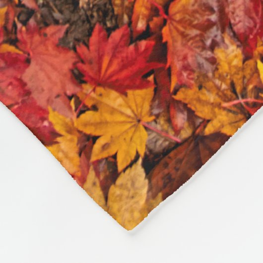 AUTUMN LEAVES FLEECE DEKEN (Hoek)