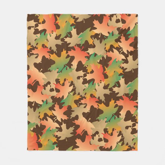 Autumn Leaves Fleece Deken (Voorkant)