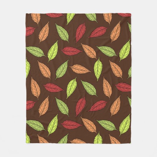 AUTUMN LEAVES FLEECE DEKEN (Voorkant)