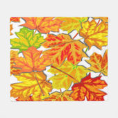 AUTUMN LEAVES FLEECE DEKEN (Voorkant (Horizontaal))
