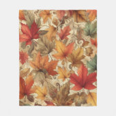 Autumn Leaves Fleece Deken (Voorkant)
