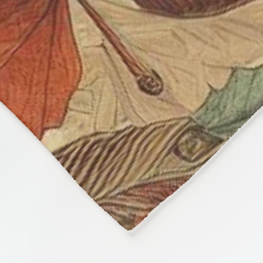 Autumn Leaves Fleece Deken (Hoek)