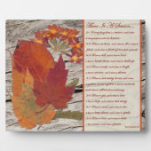 Autumn Leaves, Flowers Biblical Verses on Seasons Fotoplaat (Voorkant)