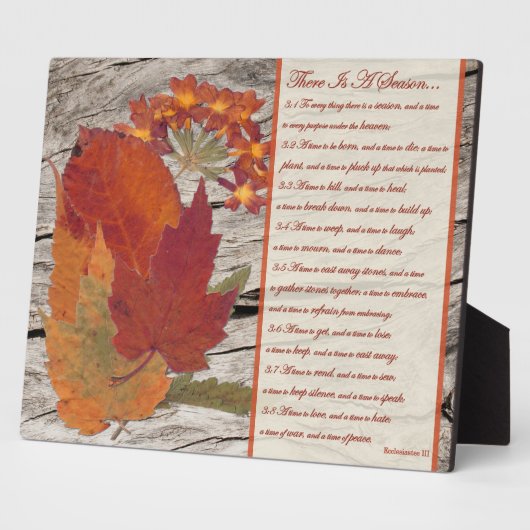 Autumn Leaves, Flowers Biblical Verses on Seasons Fotoplaat (Zijkant)