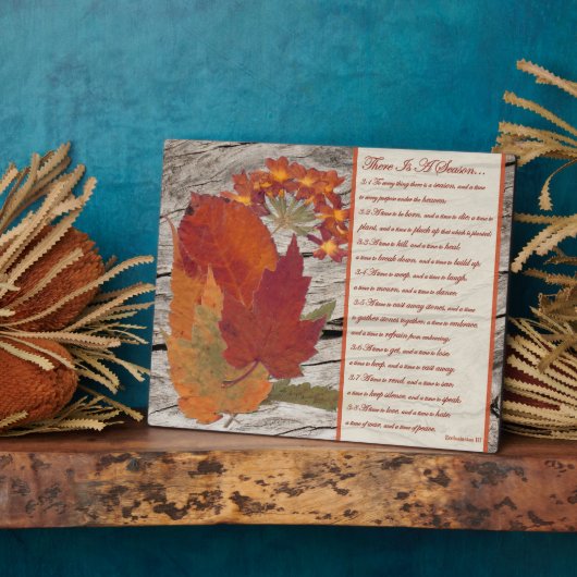 Autumn Leaves, Flowers Biblical Verses on Seasons Fotoplaat (Zijkant)