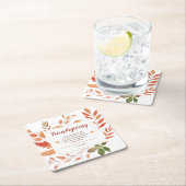 Autumn Leaves Friendsgiving Thanksgiving Diner Kartonnen Onderzetters (Insitu)