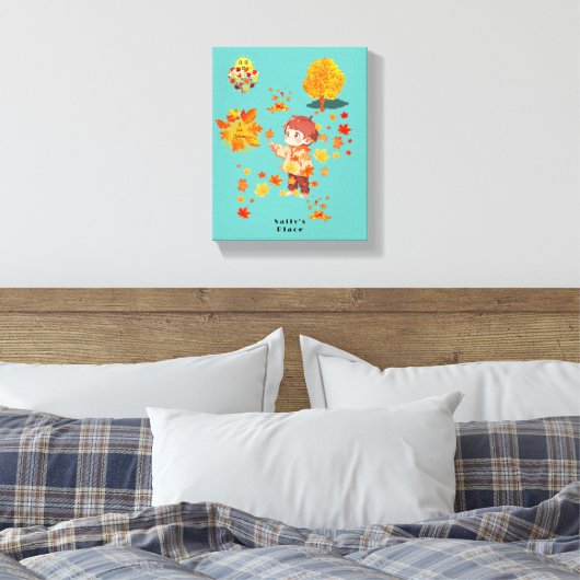 Autumn Leaves Fun Canvas Afdruk (Insitu (Slaapkamer))