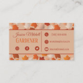 Autumn Leaves Gardener Landscaping Visitekaartjes (Achterkant)