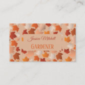 Autumn Leaves Gardener Landscaping Visitekaartjes (Voorkant)