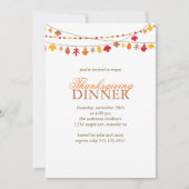 Autumn Leaves Garland Thanksgiving Dinner Kaart (Voorkant)