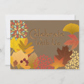 Autumn Leaves Gepersonaliseerd uitnodiging op zate (Achterkant)