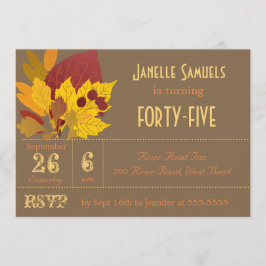Autumn Leaves Gepersonaliseerd uitnodiging op zate