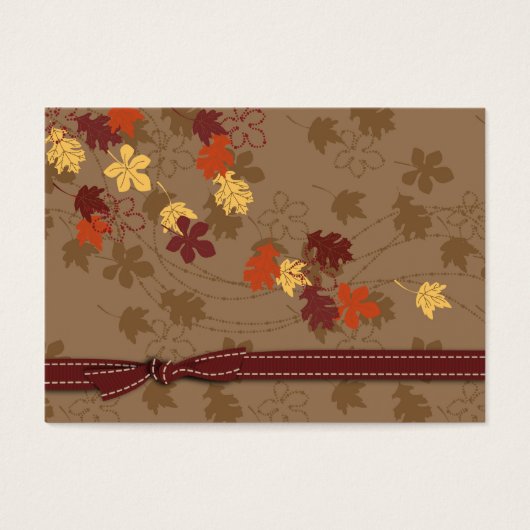 Autumn Leaves Gift Label Visitekaartje (Voorkant)