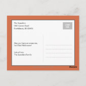 Autumn Leaves Halloween Photo Card Briefkaart (Achterkant)