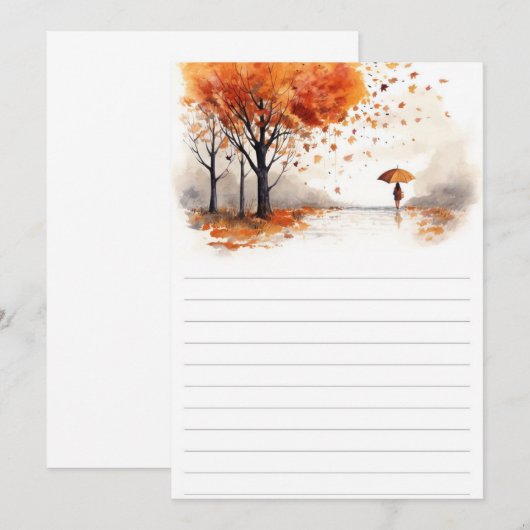 Autumn Leaves Hardcover Notebook | Fall Forest Jou Kaart (Voorkant / Achterkant)