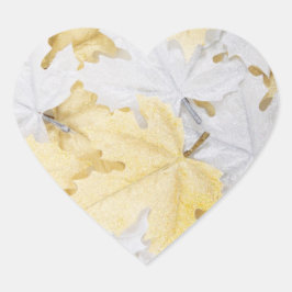 Autumn Leaves Hart Sticker