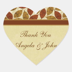 Autumn Leaves Hart Sticker