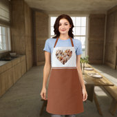 Autumn Leaves hartvormige all-over print Schort