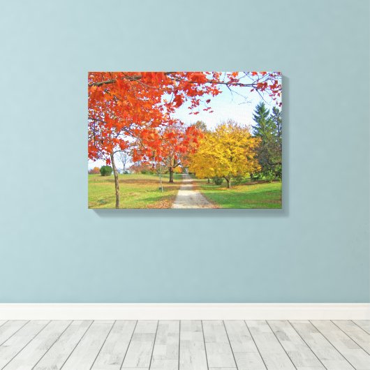 Autumn Leaves Herfst Canvas Afdruk (Insitu (Houten vloer))