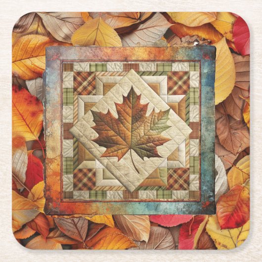Autumn Leaves Herfst Leaf Paper Onderzetter (Voorkant)