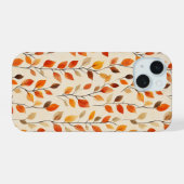 Autumn Leaves Herfst Pattern iPhone 15 Case (Achterkant horizontaal)