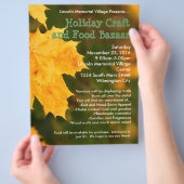 Autumn Leaves Holiday Craft Bazaar Flyer (Hand)