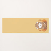 Autumn Leaves & Hoodie Beer Yogamat (Achterkant (horizontaal))