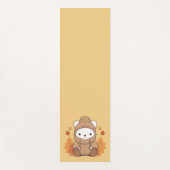 Autumn Leaves & Hoodie Beer Yogamat (Voorkant)