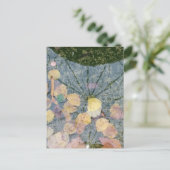 Autumn leaves in a Pella Iowa Fountain Abstract Briefkaart (Staand voorkant)