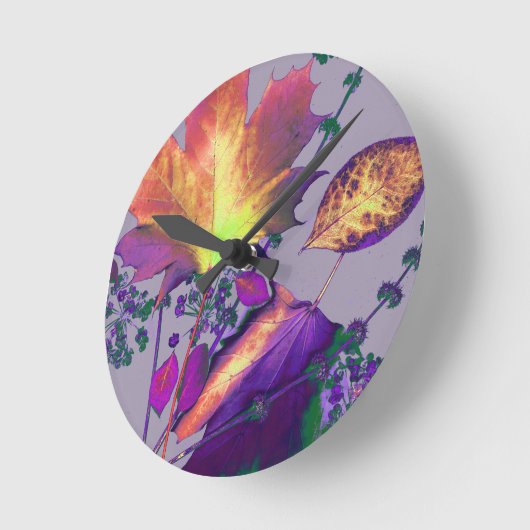 Autumn Leaves in Lilac Ronde Klok (Hoek)