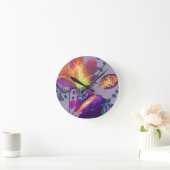 Autumn Leaves in Lilac Ronde Klok (Huis)