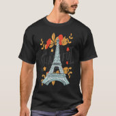 Autumn Leaves in Paris Eiffel Tower Fall Vibes in T-shirt (Voorkant)