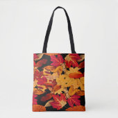 Autumn Leaves in Red Oranje Yellow Brown Tote Bag (Voorkant)
