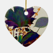 Autumn Leaves in Royal Colors Ceramic Ornament (Achterkant)