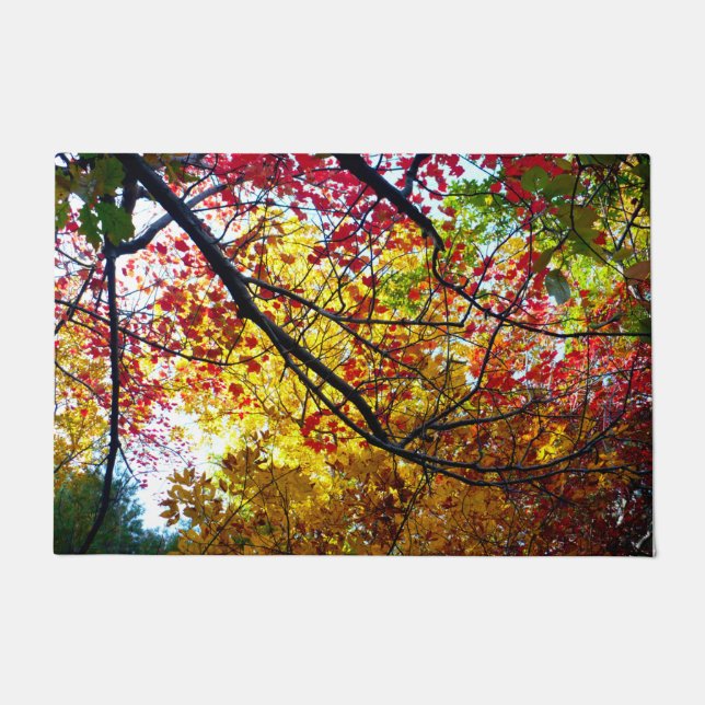 Autumn Leaves in Walden Pond Deurmat (Voorkant)